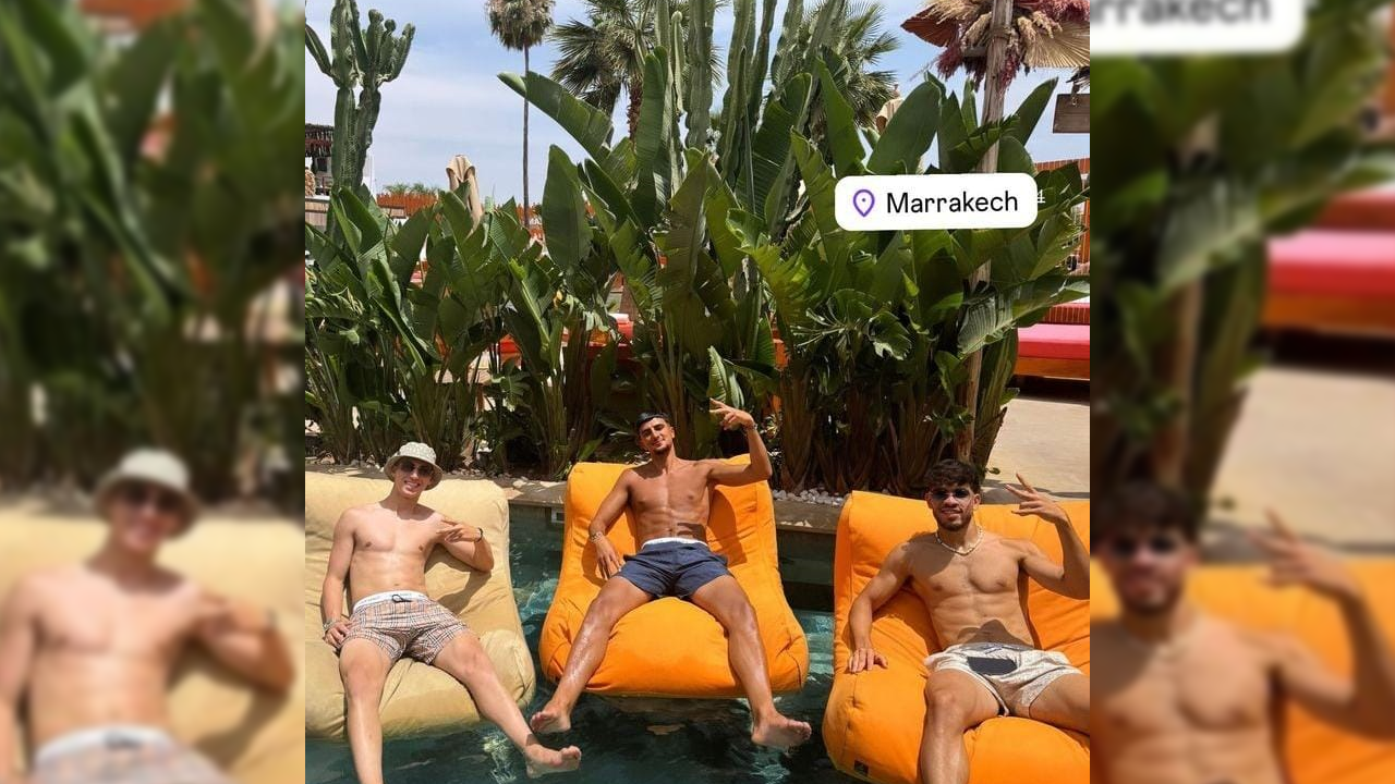 joueurs de l equipe nationsal passent leurs vacances a marrakech