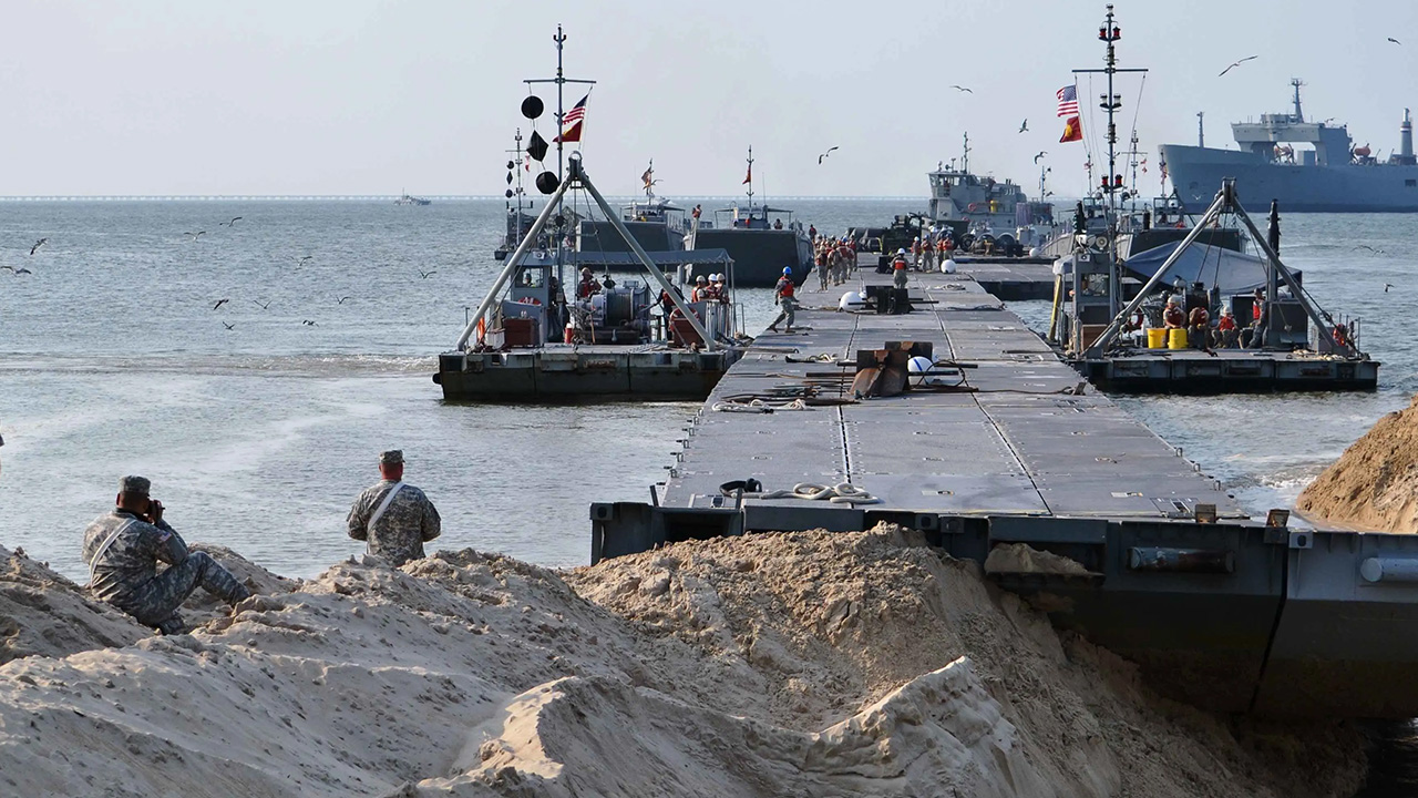 The US Army completes the mission of the floating dock in Gaza